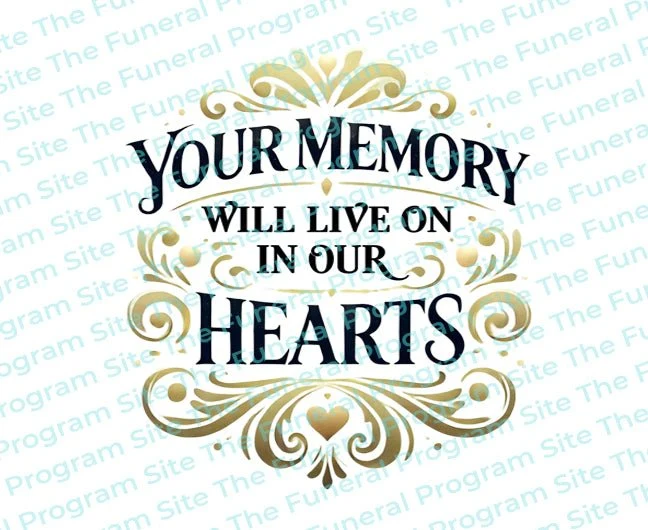 Arte de palabras con cita funeraria "Tu memoria" In Loving Memory Word Art