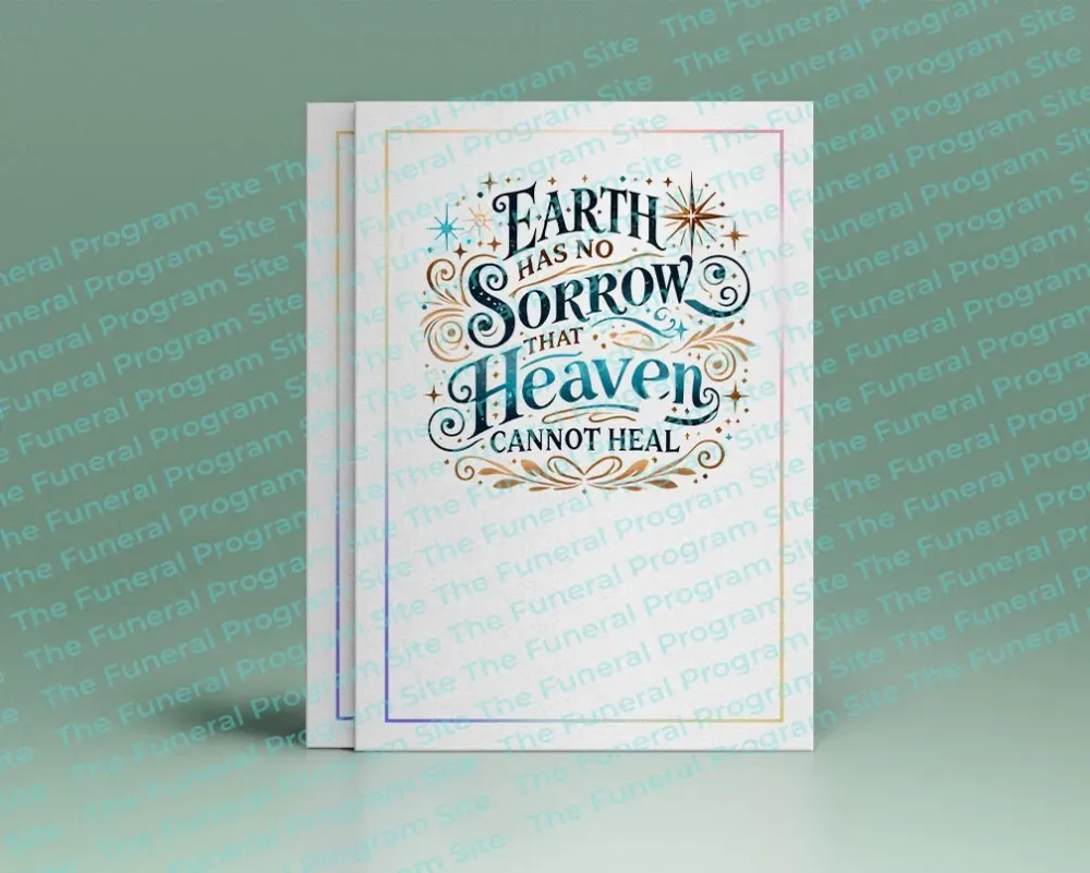 Arte de palabras con cita funeraria "La Tierra no lo siente" In Loving Memory Word Art