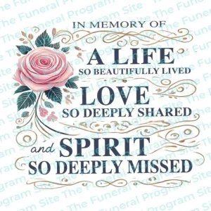 Arte de palabras con cita en memoria de un funeral In Loving Memory Word Art