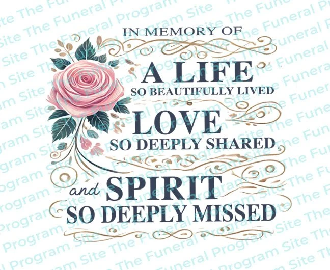 Arte de palabras con cita en memoria de un funeral In Loving Memory Word Art