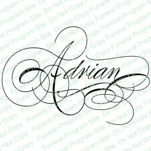 Arte de palabras con el nombre Adrian In Loving Memory Word Art