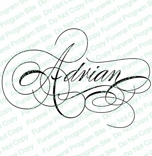 Arte de palabras con el nombre Adrian In Loving Memory Word Art
