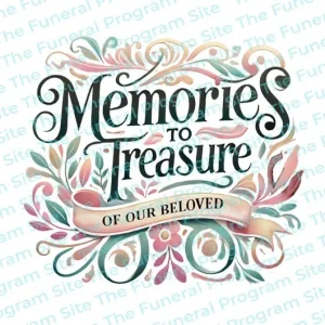 Cita funeraria "Recuerdos para atesorar" (Arte de palabras) In Loving Memory Word Art