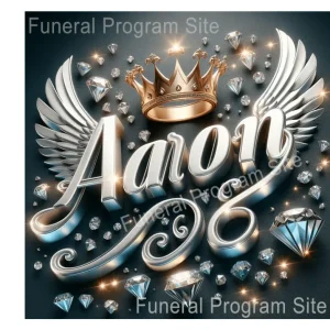 Diseño de nombre Aaron en Word Art en 3D In Loving Memory Word Art