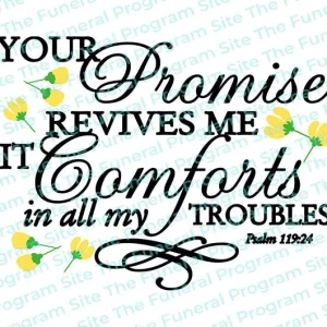 Tu promesa me revive (Versículo bíblico) In Loving Memory Word Art