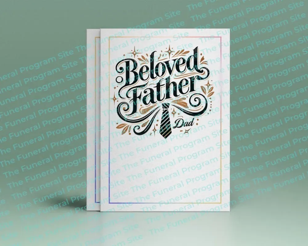 Título del programa funerario del Padre Amado In Loving Memory Word Art