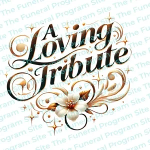 Título del programa funerario Un homenaje amoroso In Loving Memory Word Art