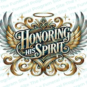 Título del programa funerario Honrando su Espíritu In Loving Memory Word Art