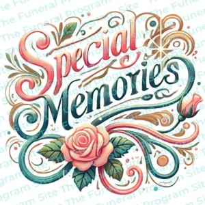Título del programa funerario Recuerdos especiales In Loving Memory Word Art