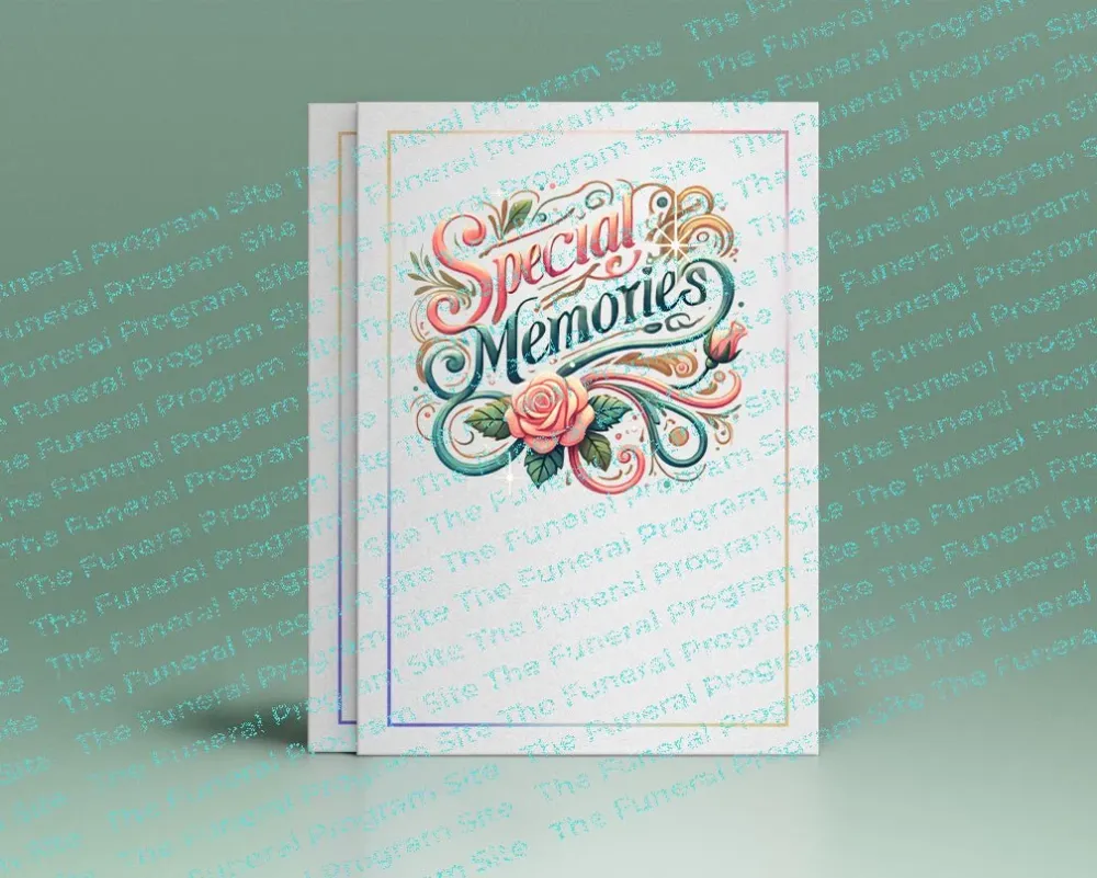 Título del programa funerario Recuerdos especiales In Loving Memory Word Art