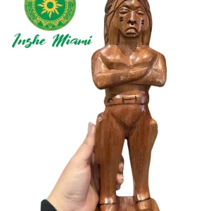 Indio de Madera 13” – Figura Tallada Artesanal | Representación Espiritual (Modelos Variados) INSHE MIAMI