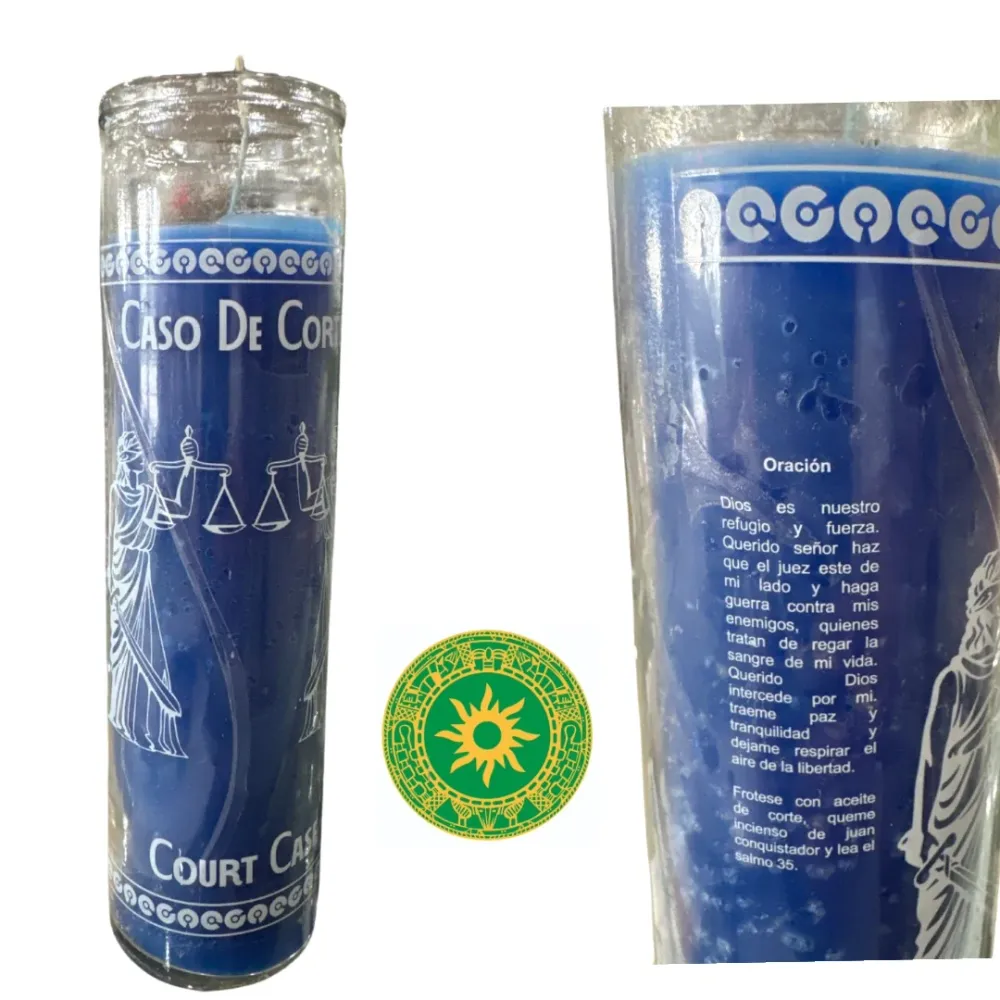 Vela de 8” de Caso de Corte – Spiritual Ritual Candle Altars and Traditional Use Inshe Miami