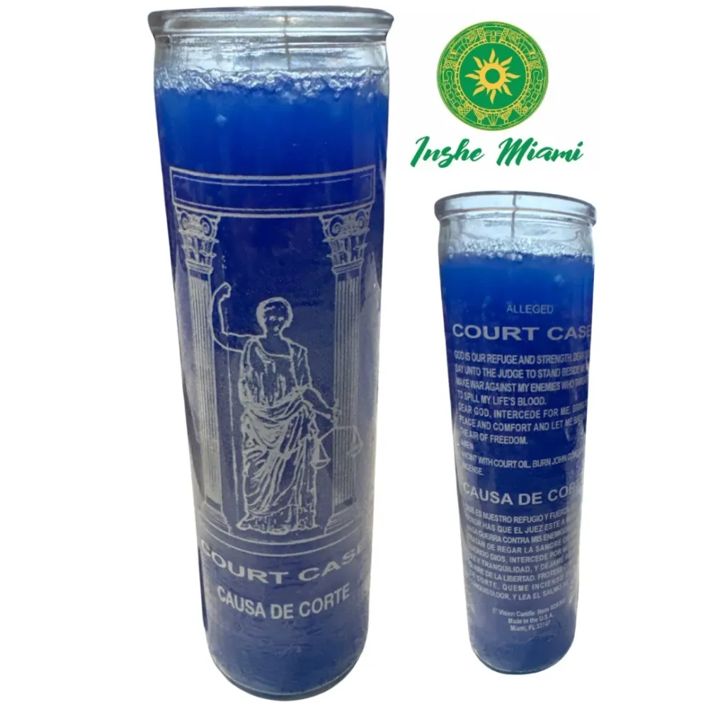 Vela de 8” de Caso de Corte – Spiritual Ritual Candle Altars and Traditional Use Inshe Miami