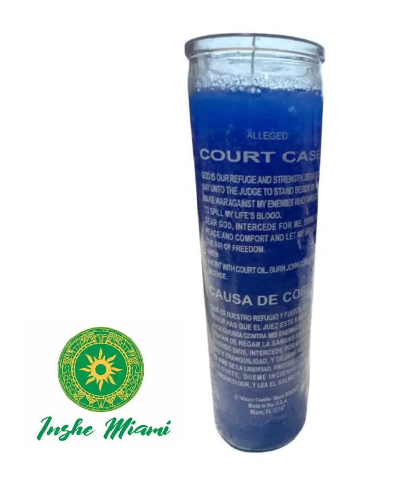 Vela de 8” de Caso de Corte – Spiritual Ritual Candle Altars and Traditional Use Inshe Miami