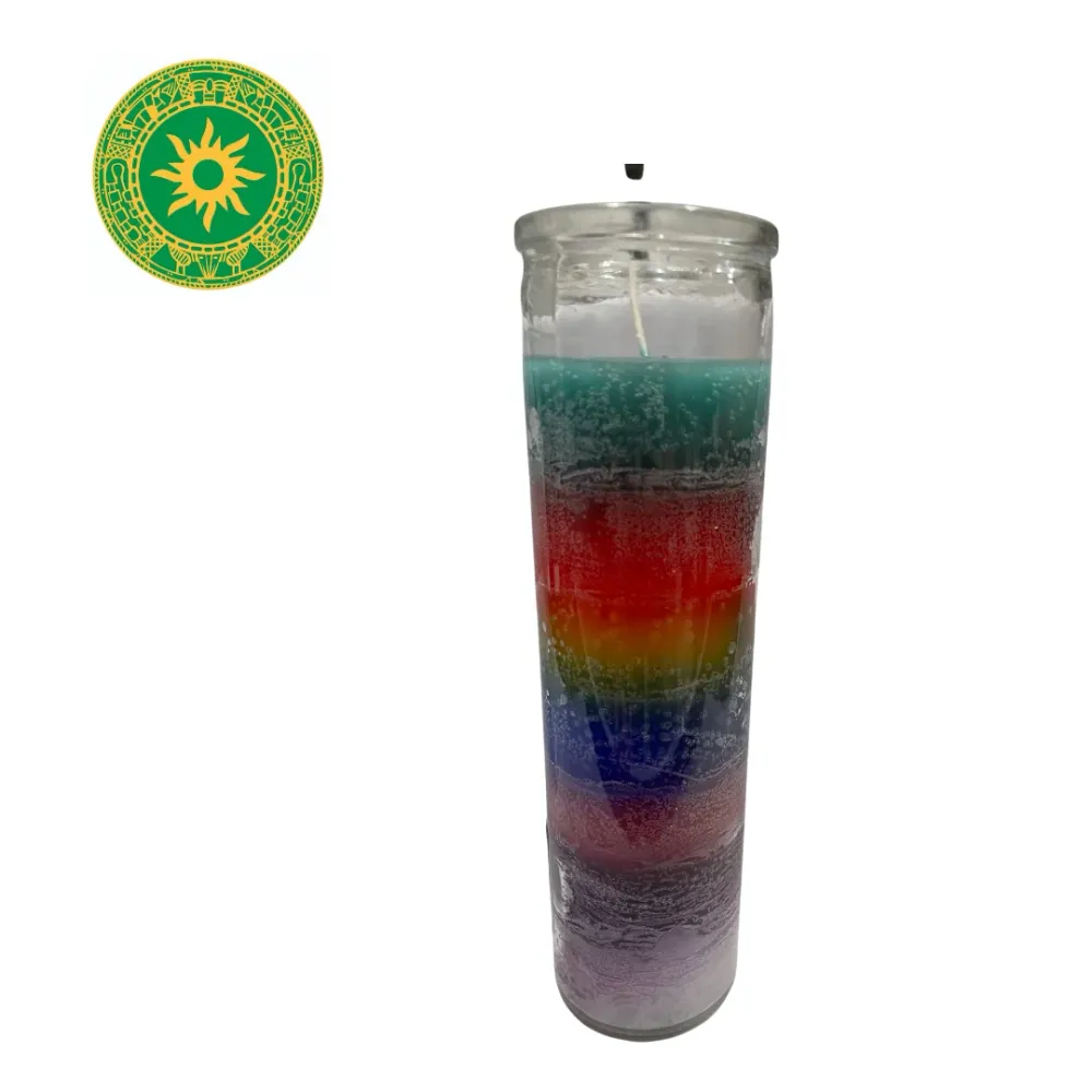 Vela de 7 Colores 8" Spiritual Ritual Candle – Traditional Use INSHE MIAMI