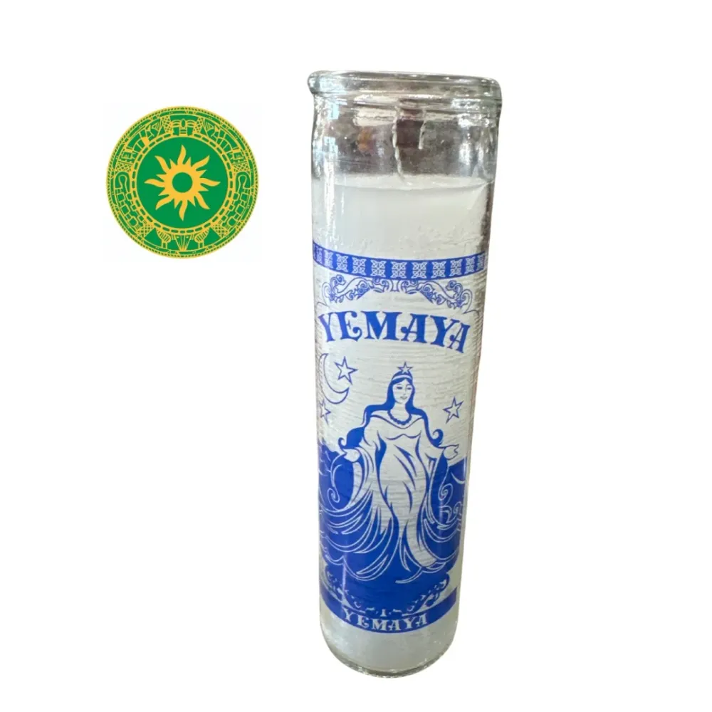 VELA DE 8” PARA YEMAYA – Spiritual Ritual Candle Altars and Traditional Use Inshe Miami