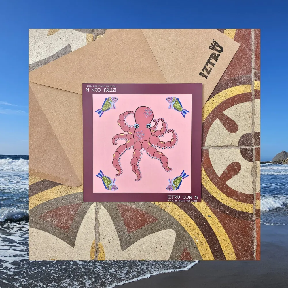 Lámina Pulpo iztrU con Ñ