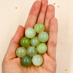 Jade Verde Esferas Pequeñas | Armoní - Suerte