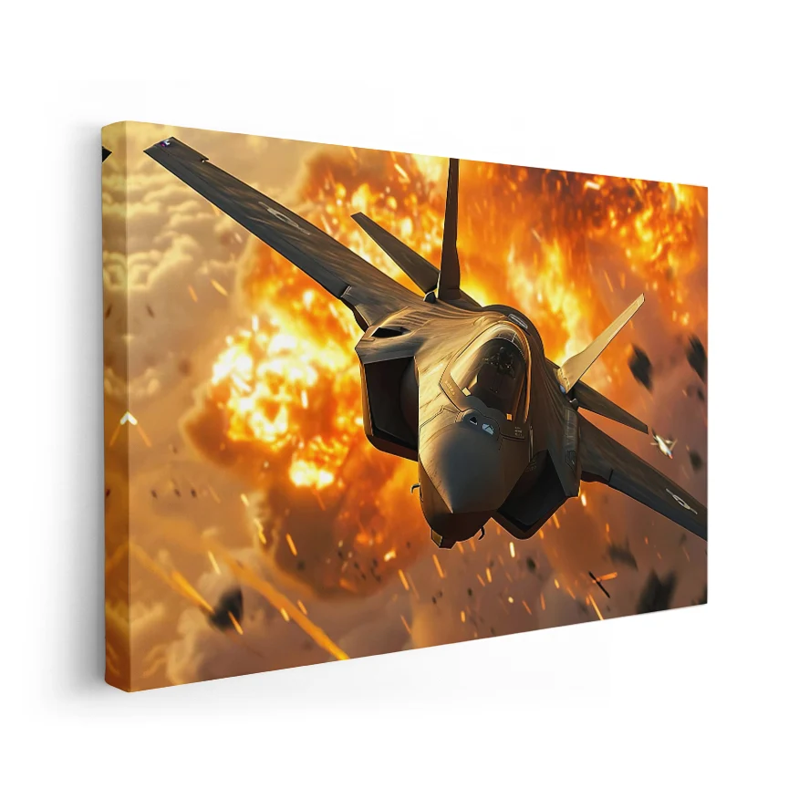Jet Combate Explosión Poster