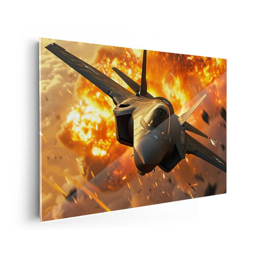 Jet Combate Explosión Poster