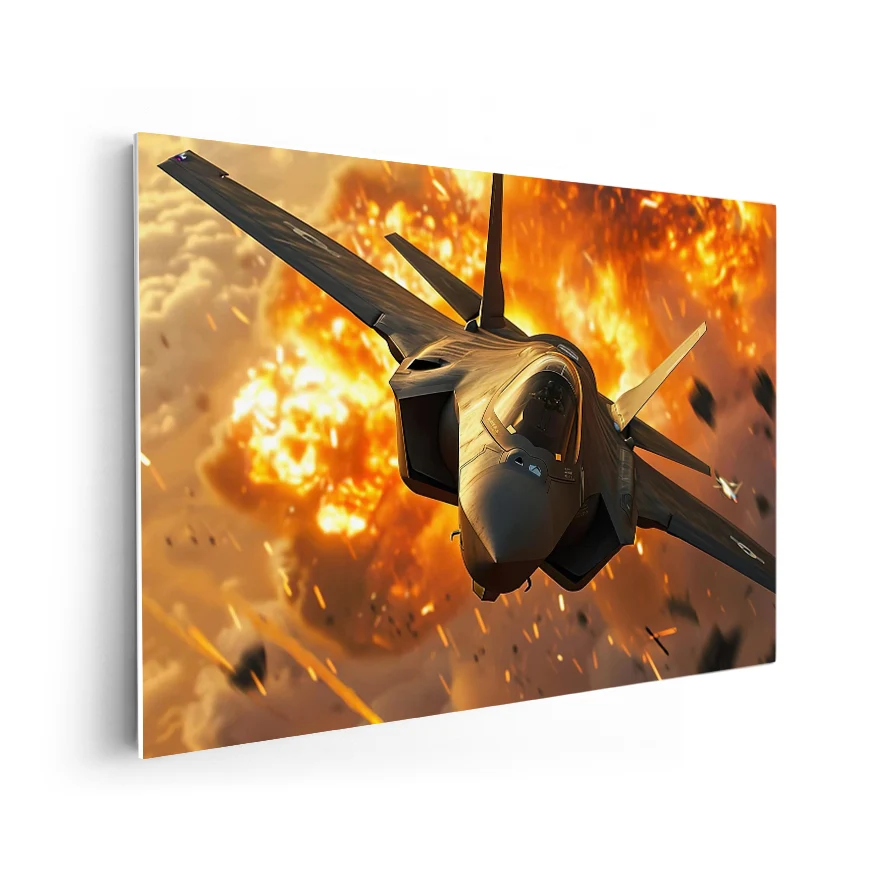 Jet Combate Explosión Poster