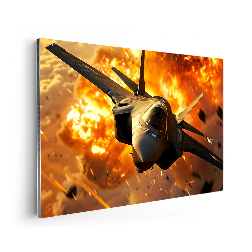 Jet Combate Explosión Poster