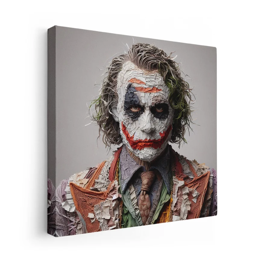 Joker Traje Frente Tela Colores Poster