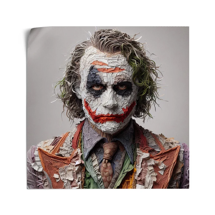 Joker Traje Frente Tela Colores Poster
