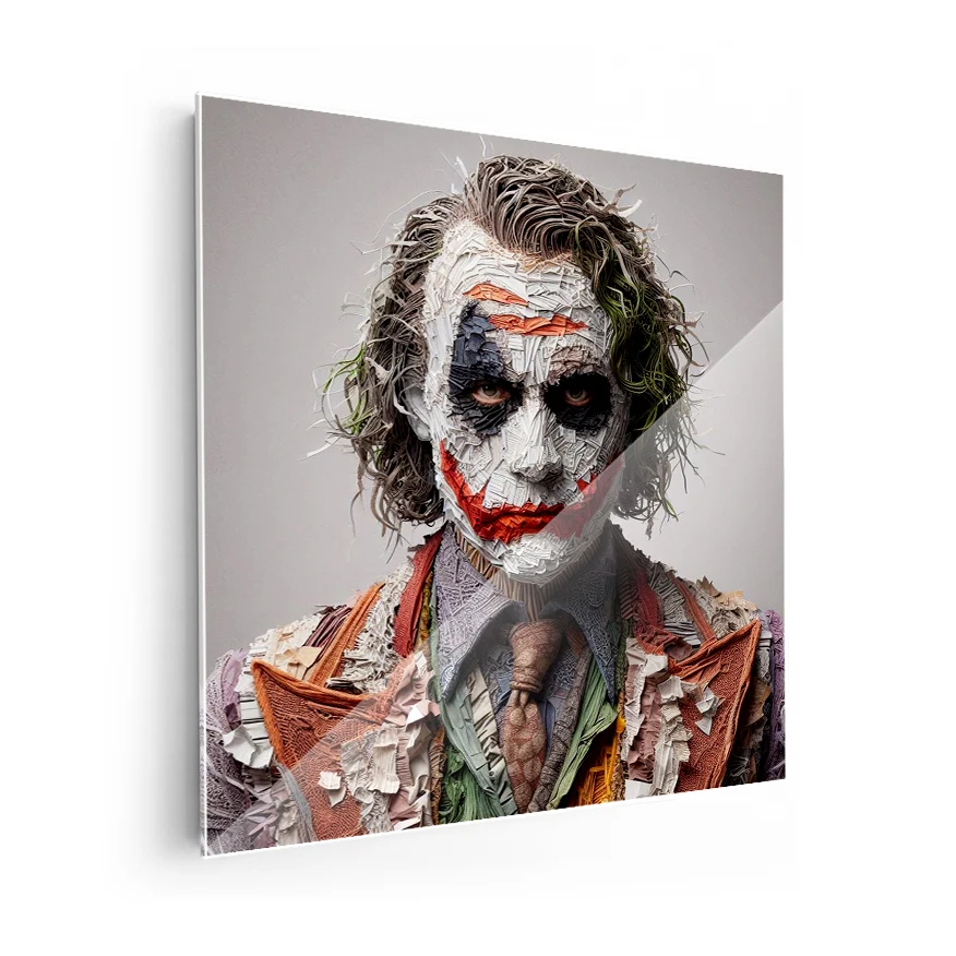 Joker Traje Frente Tela Colores Poster