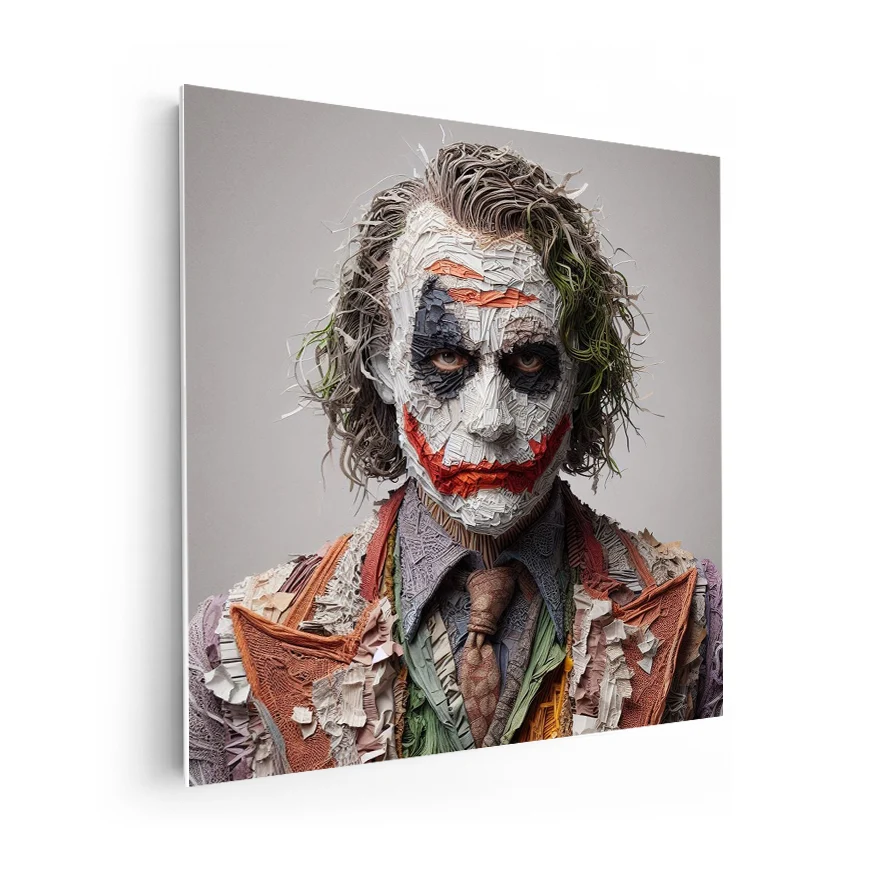 Joker Traje Frente Tela Colores Poster