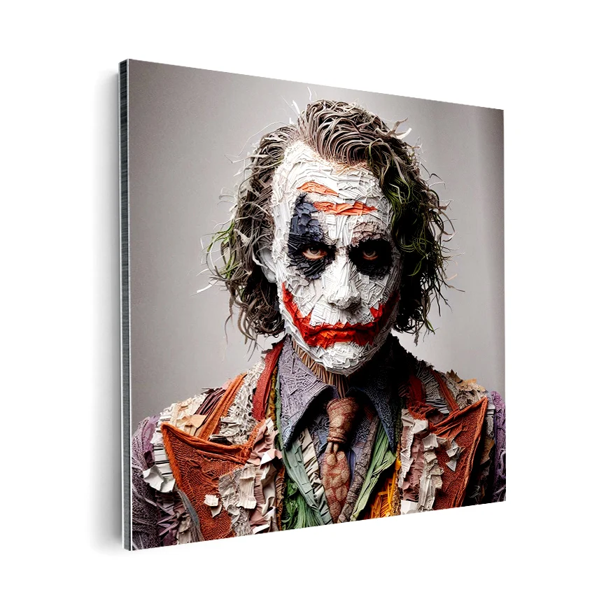 Joker Traje Frente Tela Colores Poster