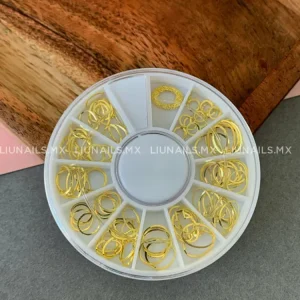 Joyas de metal de color dorado 014-1, LIUNAILS
