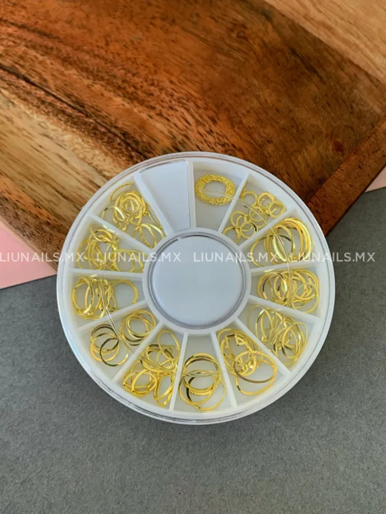 Joyas de metal de color dorado 014-1, LIUNAILS