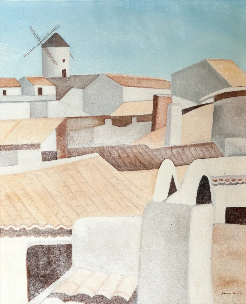 Juan Navarro Ramón - Paisaje campo de Criptana