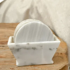 Juego de posavasos de mármol