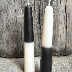 Juego de 2 velas cónicas Domino