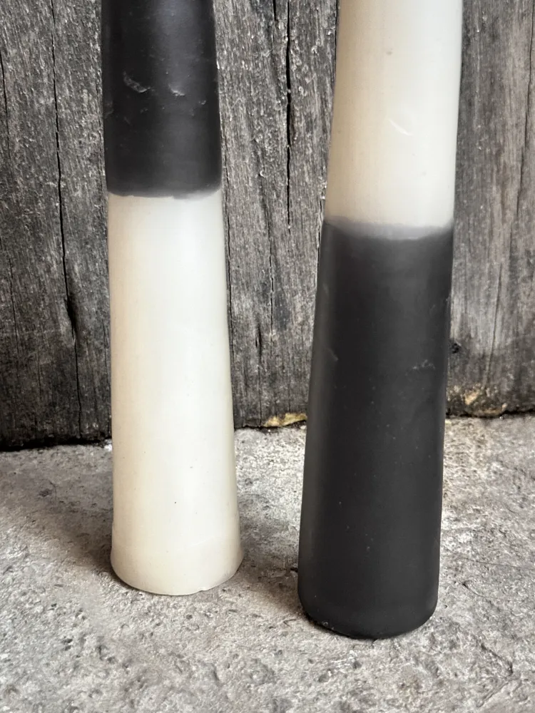 Juego de 2 velas cónicas Domino