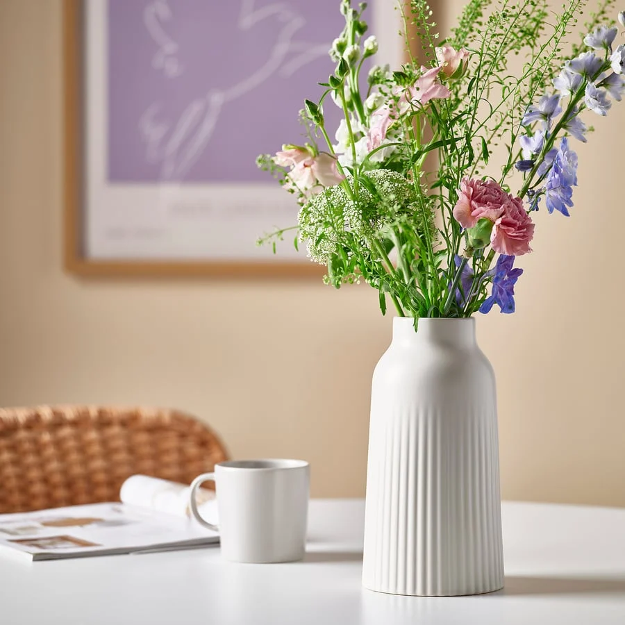 KAPKASTANJ FLORERO 23CM HUESO