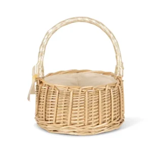 Cesta con lazo blanco konges