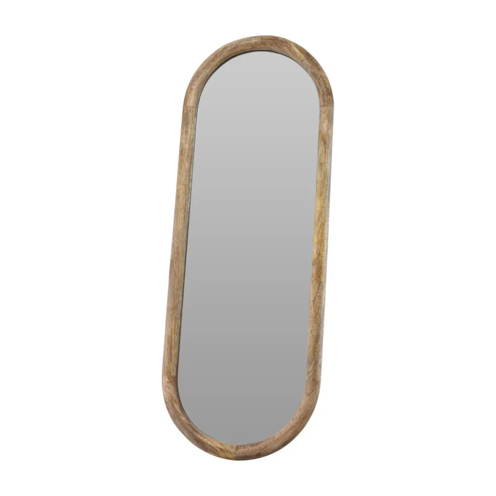 ESPEJO OVALADO MADERA NATURAL 77,5CM KOOPMAN