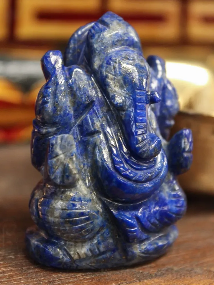 Pequeñ estatua de lapislázuli Ganesh Krish Gems