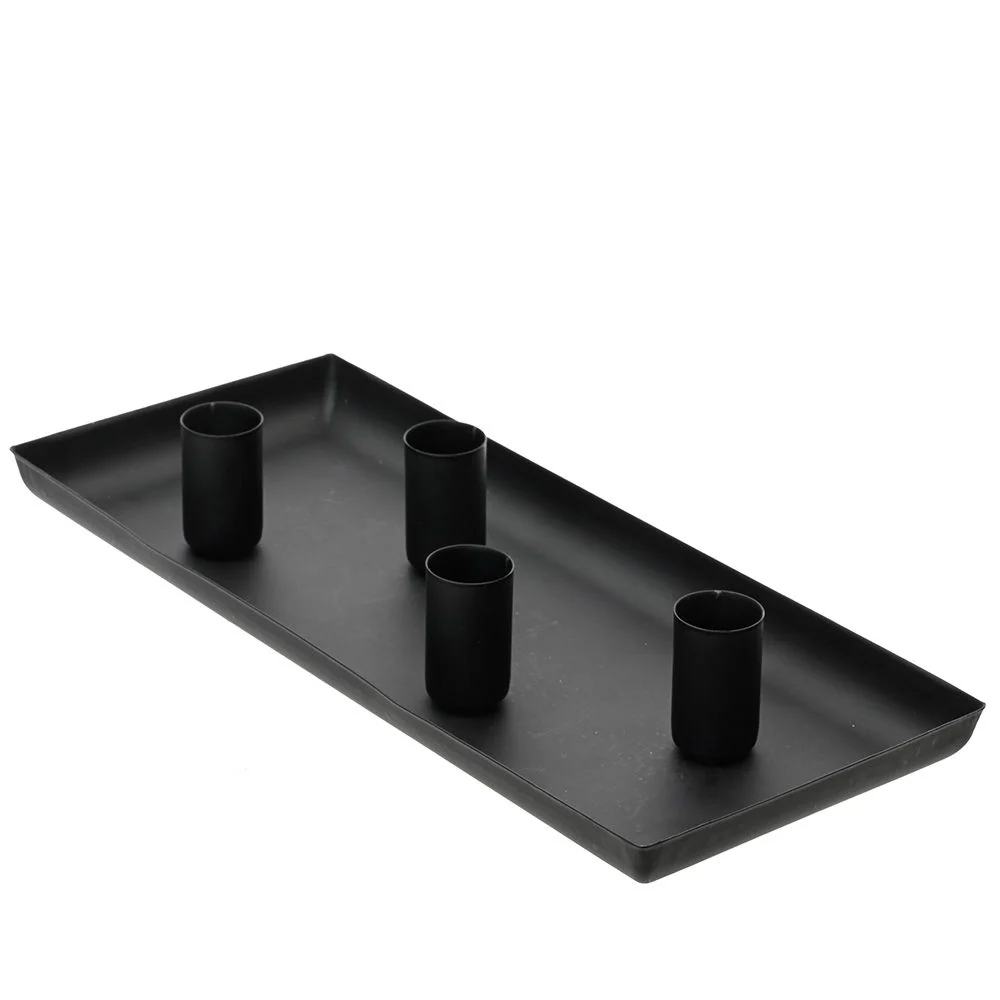 CANDELERO RECTANGULAR DE HIERRO NEGRO KSD