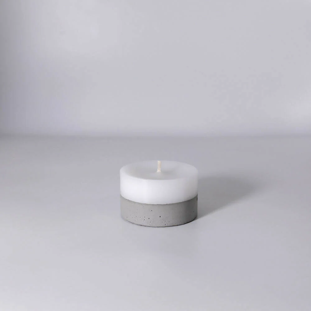 Vela Moneda con Hormigón Natural 4,5x7cm Küme KÜME DISEÑO CHILENO