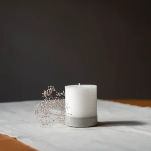 Vela con Hormigón Natural 8x7cm KUME