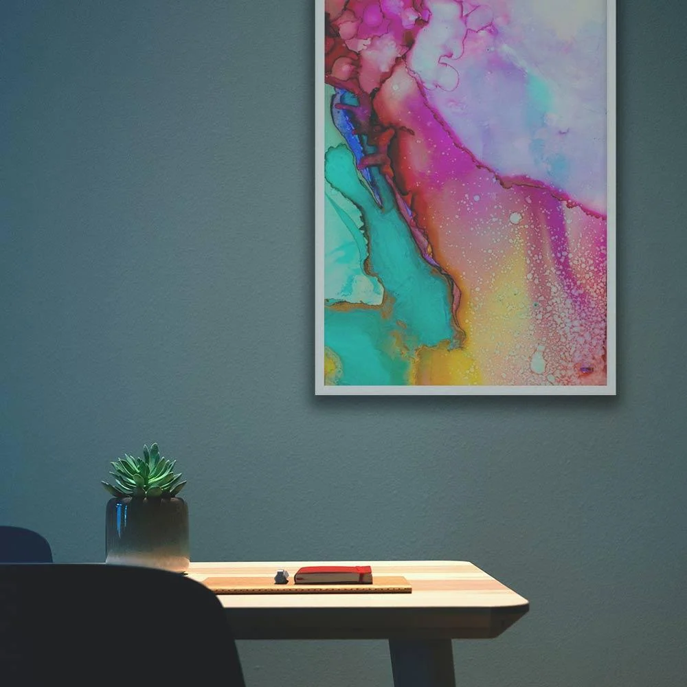 Juego de colores - cartel en un marco Negro Kuratoren von artlia