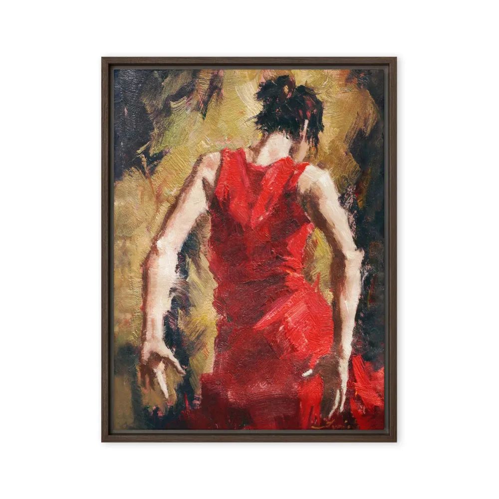 Leinwand - Mujer de tango con vestido rojo Kuratoren von artlia