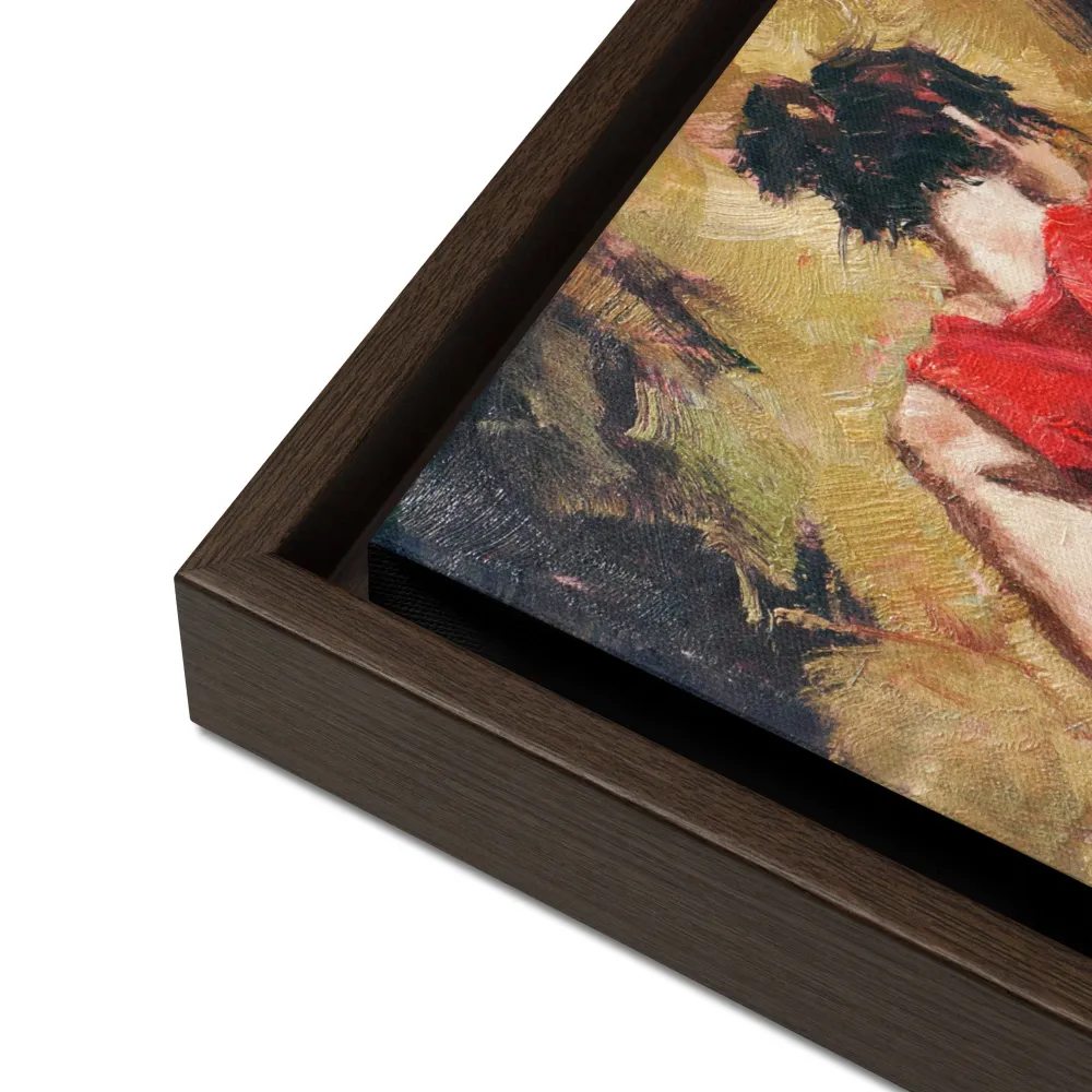 Leinwand - Mujer de tango con vestido rojo Kuratoren von artlia
