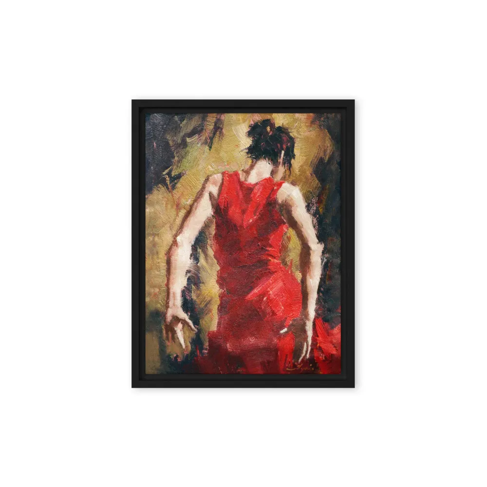 Leinwand - Mujer de tango con vestido rojo Kuratoren von artlia