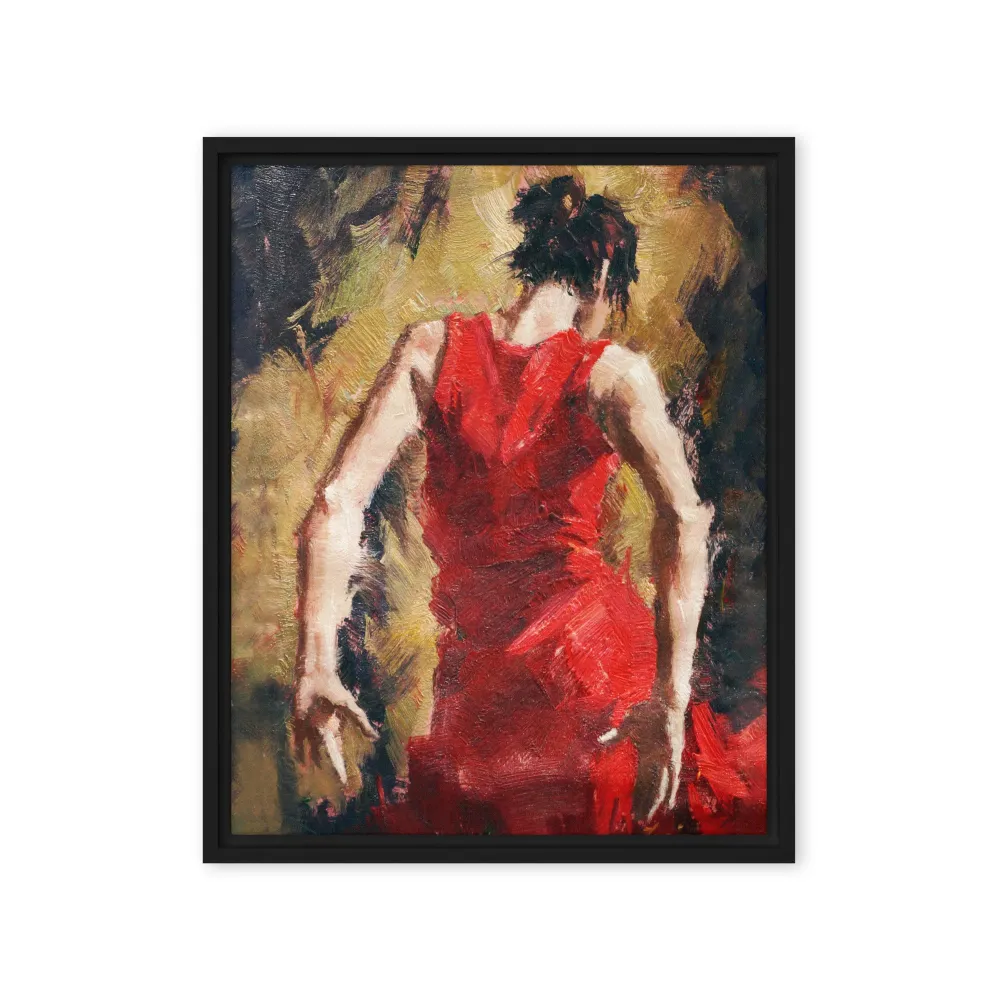 Leinwand - Mujer de tango con vestido rojo Kuratoren von artlia