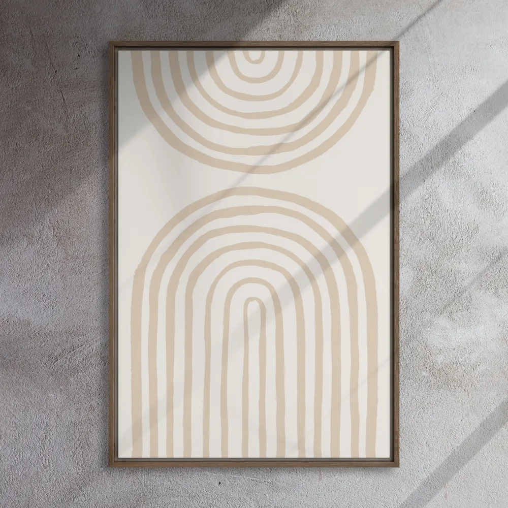 Lienzo - Arcos en espiral beige Kuratoren von artlia